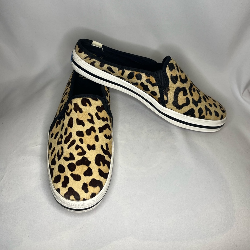 Keds Kate Spade Collab Leopard Print Double Decker Mule Slip-On Sneakers NWOT - Picture 2 of 5